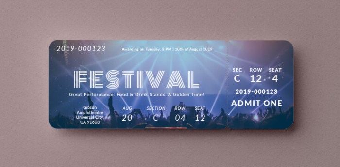 Festival music tickets ticket event word docx file Festival music tickets ticket event word docx file